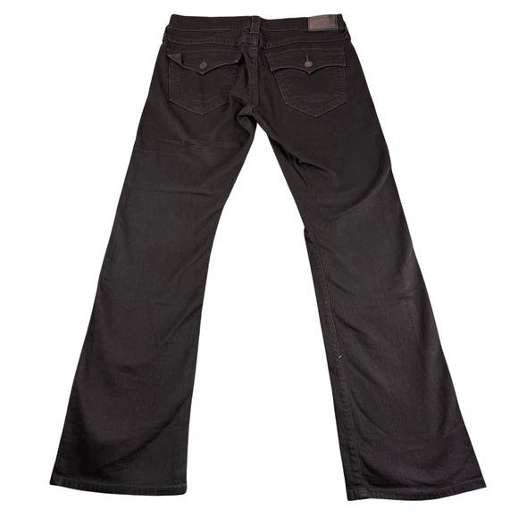 True Religion Ricky Relaxed Straight Jeans Mens Size 34 Black Made USA - Picture 7 of 10
